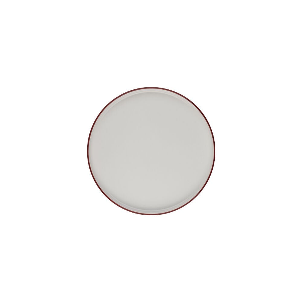 Modest Maroon Stolt Düz Tabak 16,5 cm