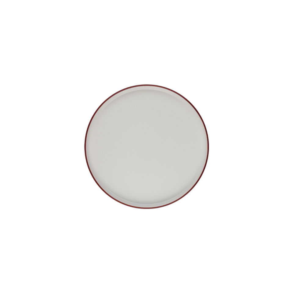 Modest Maroon Stolt Düz Tabak 16,5 cm