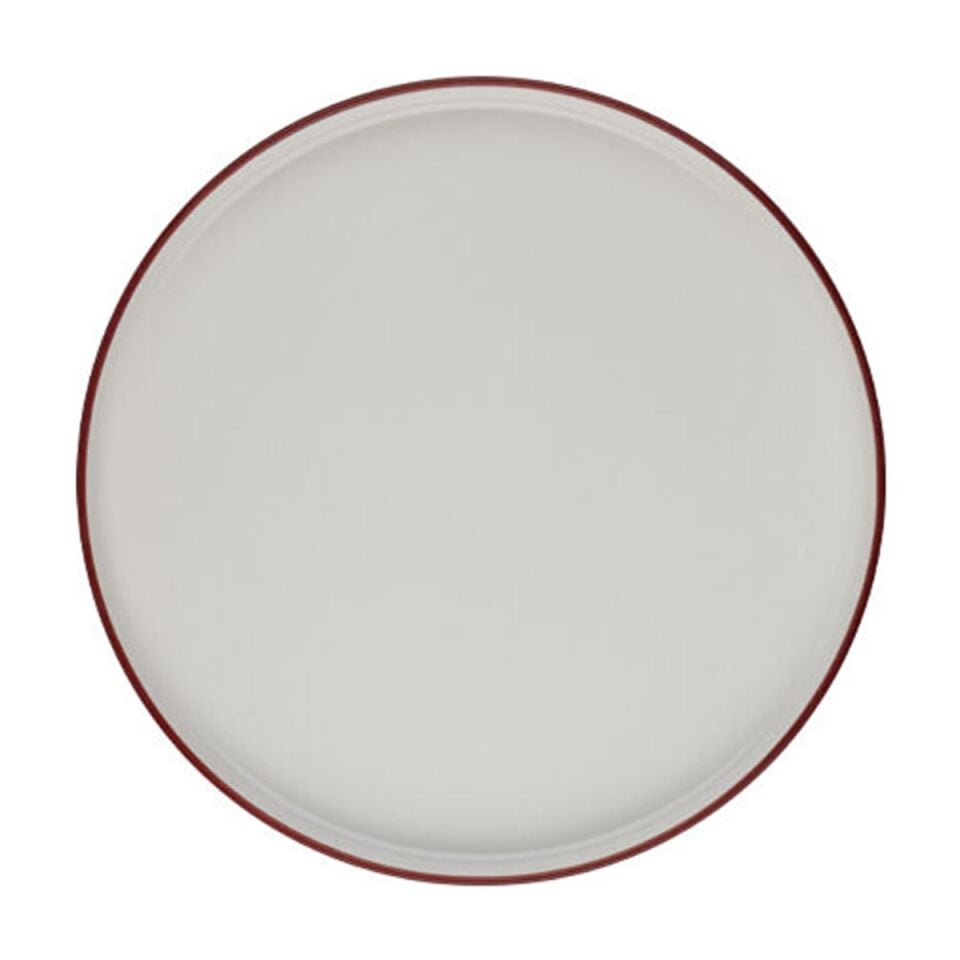 Modest Maroon Stolt Düz Tabak 16,5 cm
