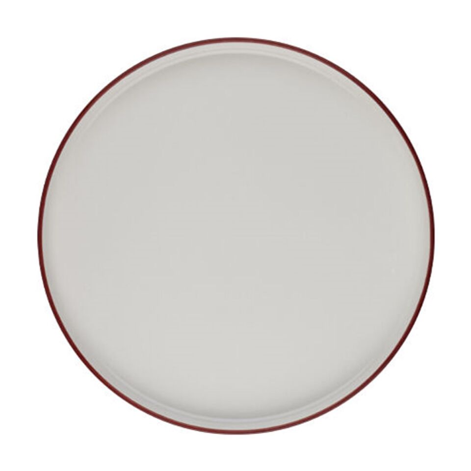 Modest Maroon Stolt Düz Tabak 16,5 cm