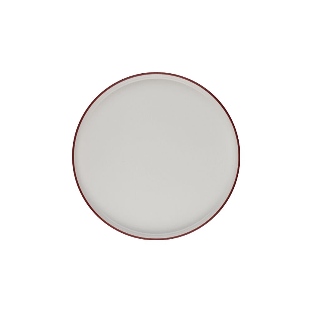 Modest Maroon Stolt Düz Tabak 21 cm