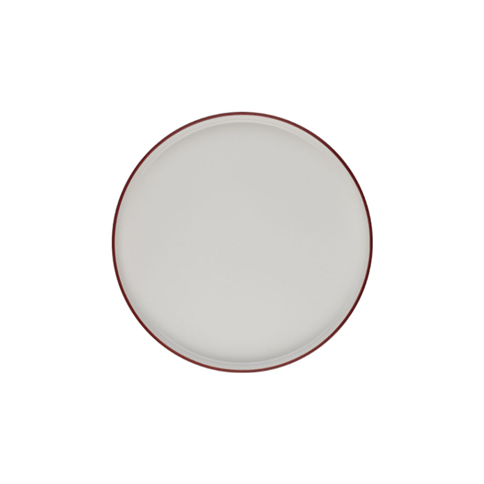 Modest Maroon Stolt Düz Tabak 21 cm