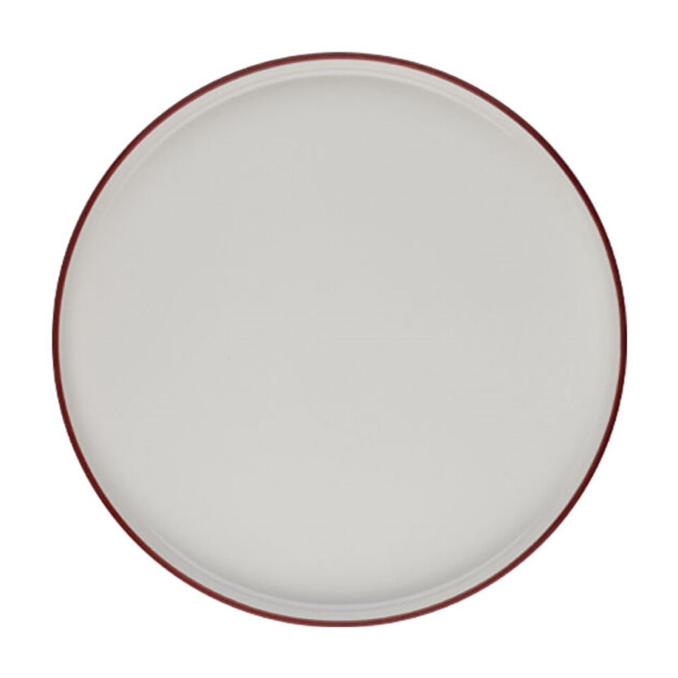 Modest Maroon Stolt Düz Tabak 21 cm