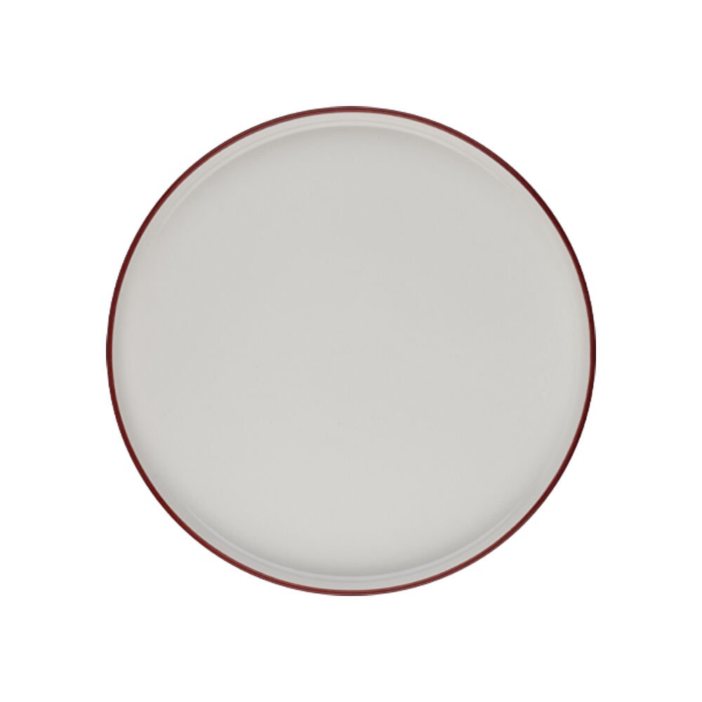 Modest Maroon Stolt Düz Tabak 25,5 cm