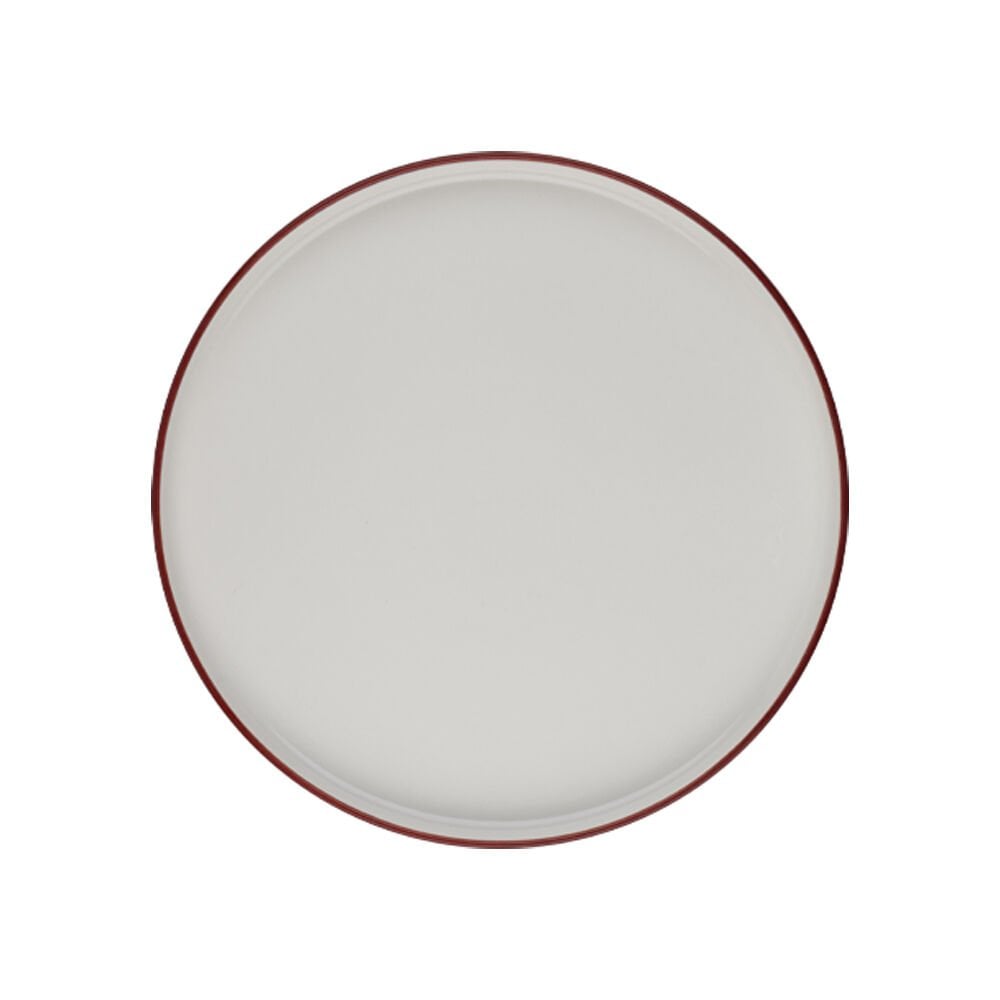 Modest Maroon Stolt Düz Tabak 25,5 cm
