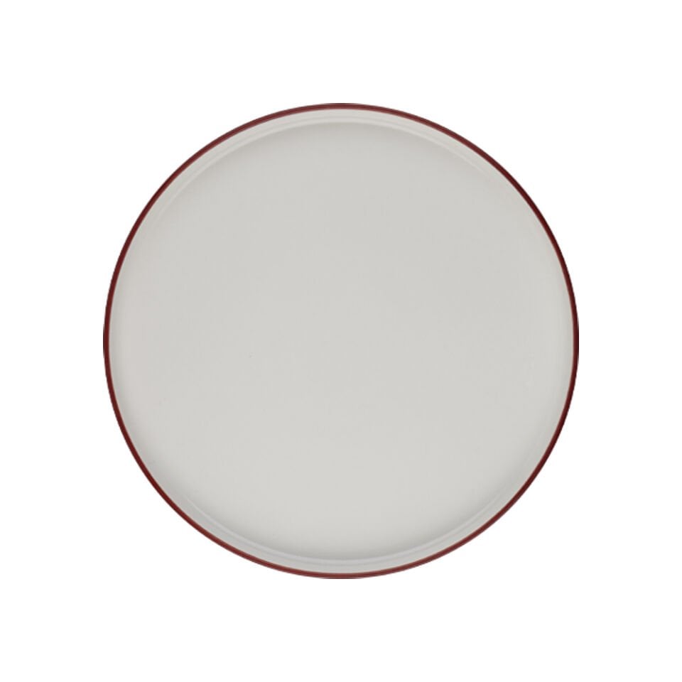 Modest Maroon Stolt Düz Tabak 25,5 cm
