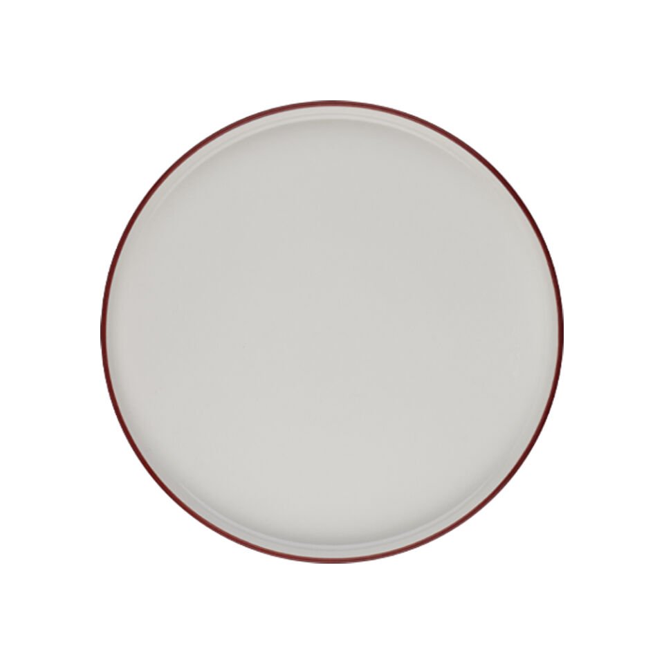 Modest Maroon Stolt Düz Tabak 25,5 cm