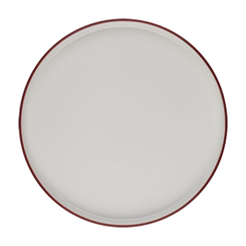 Modest Maroon Stolt Düz Tabak 25,5 cm