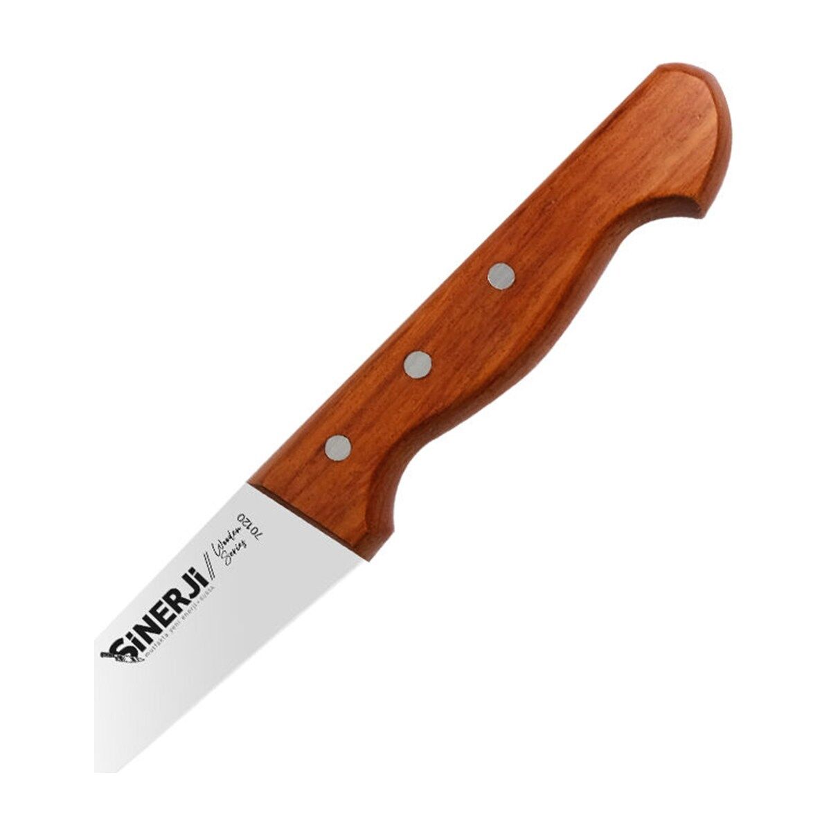 Wooden Gül Saplı Kasap Bıçağı 12 cm