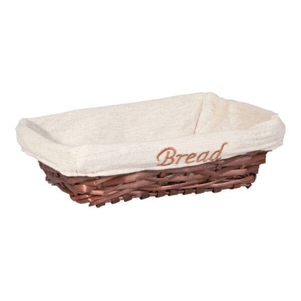 Hasır Bezli Dikdörtgen Ekmek Sepeti 22*16 Cm