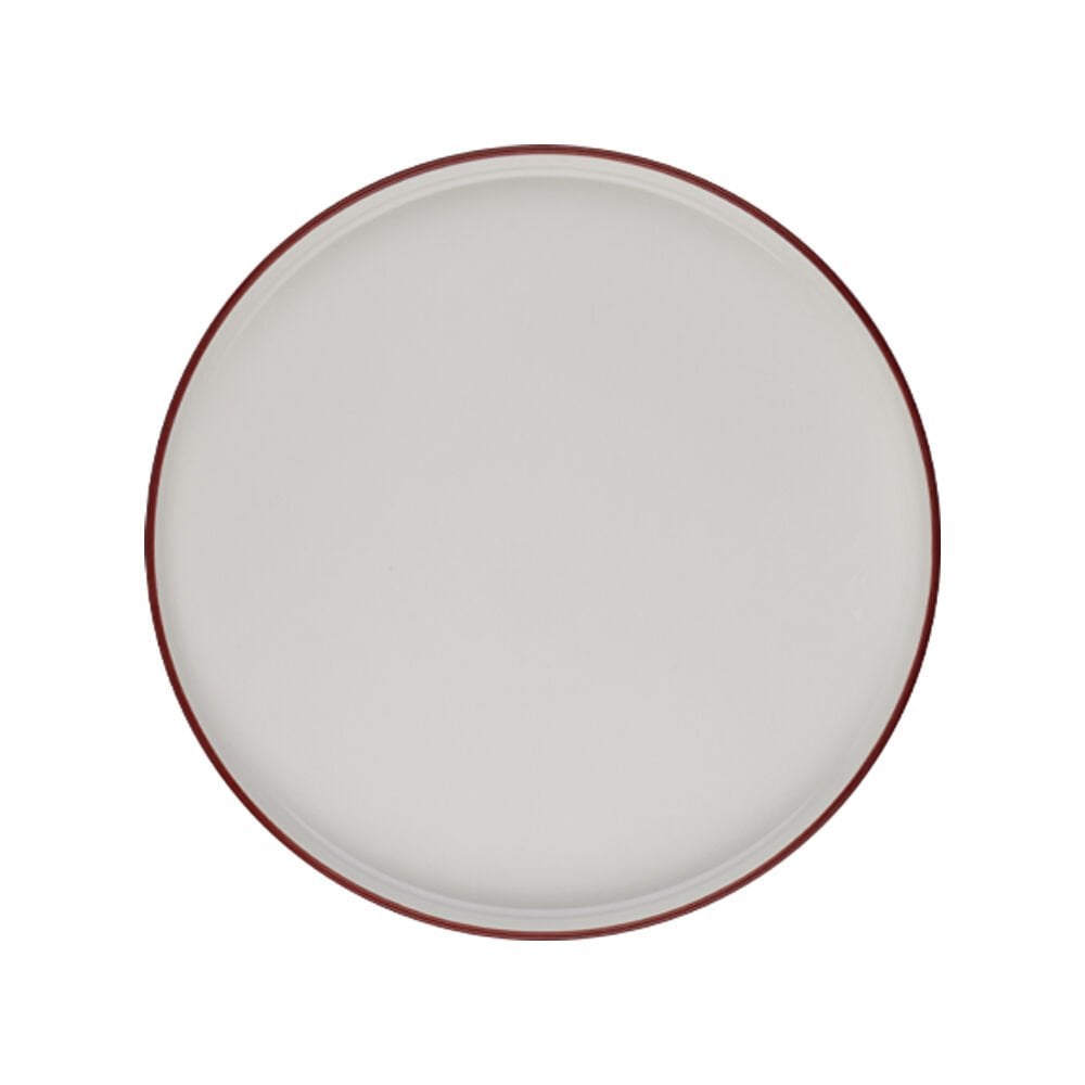 Modest Maroon Stolt Düz Tabak 28 cm