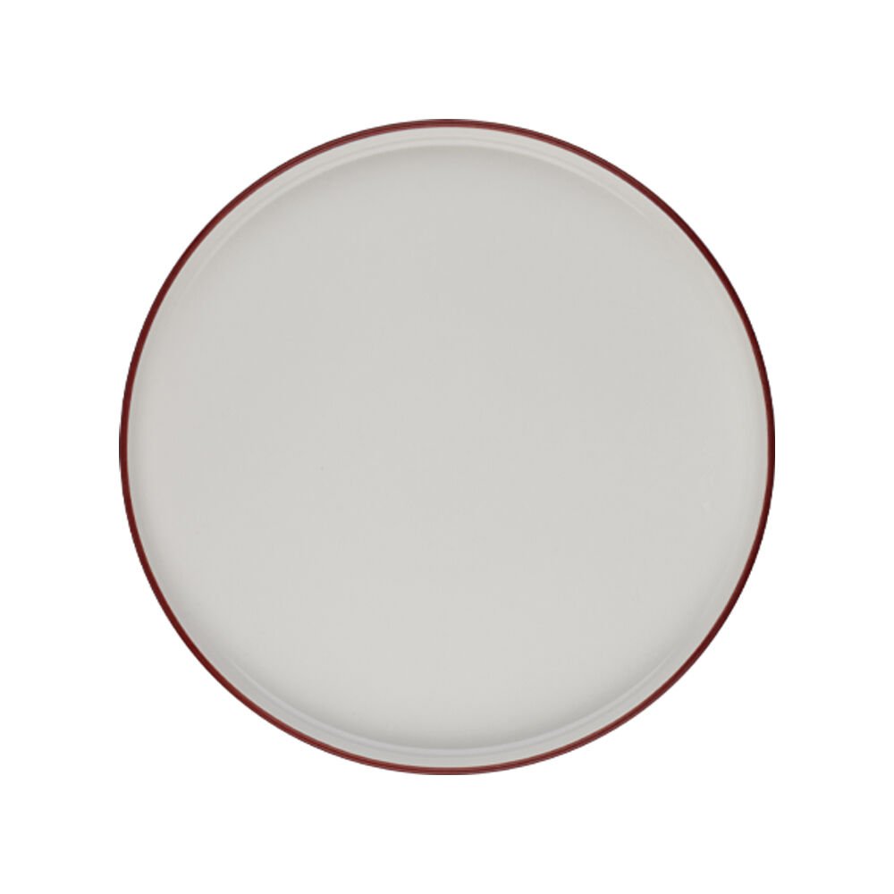 Modest Maroon Stolt Düz Tabak 28 cm