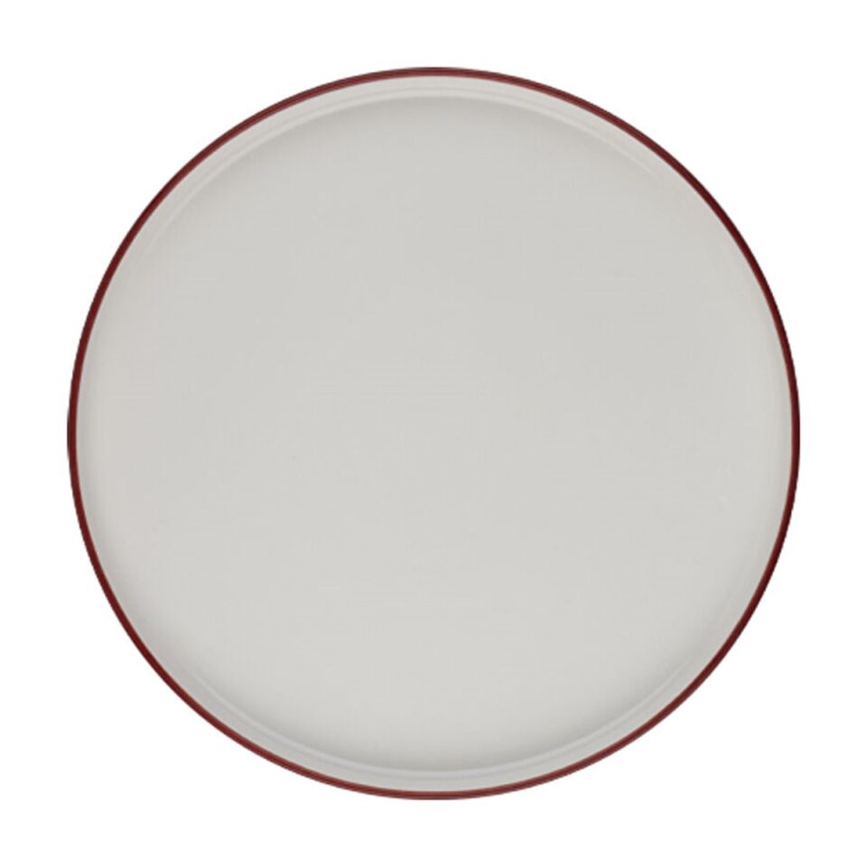 Modest Maroon Stolt Düz Tabak 28 cm