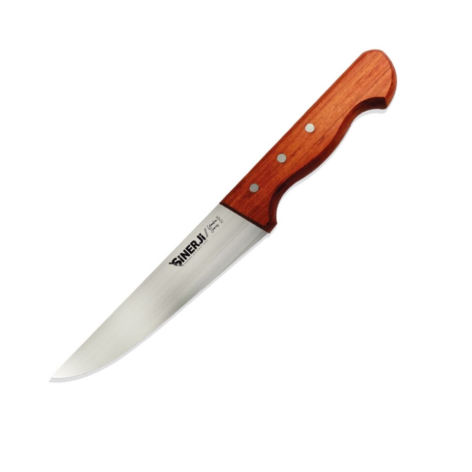 Wooden Gül Saplı Kasap Bıçağı 14,5 Cm