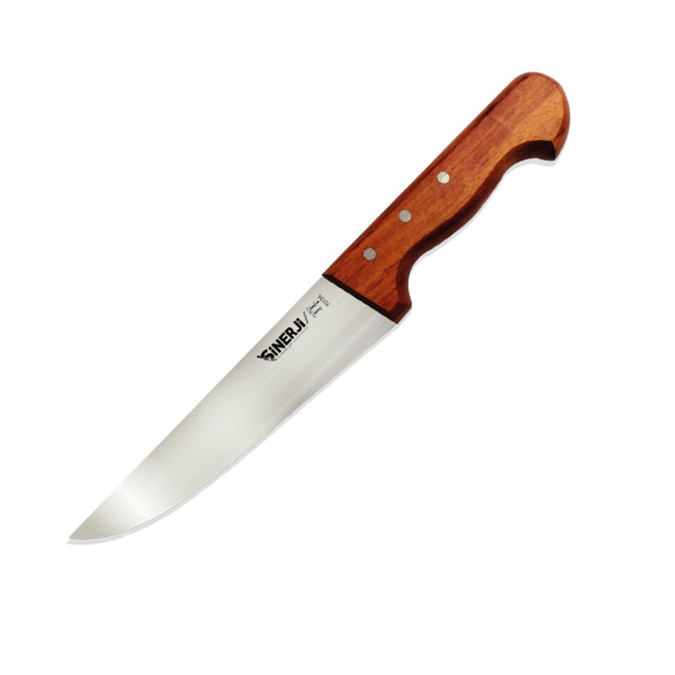 Wooden Gül Saplı Kasap Bıçağı 21,5 Cm