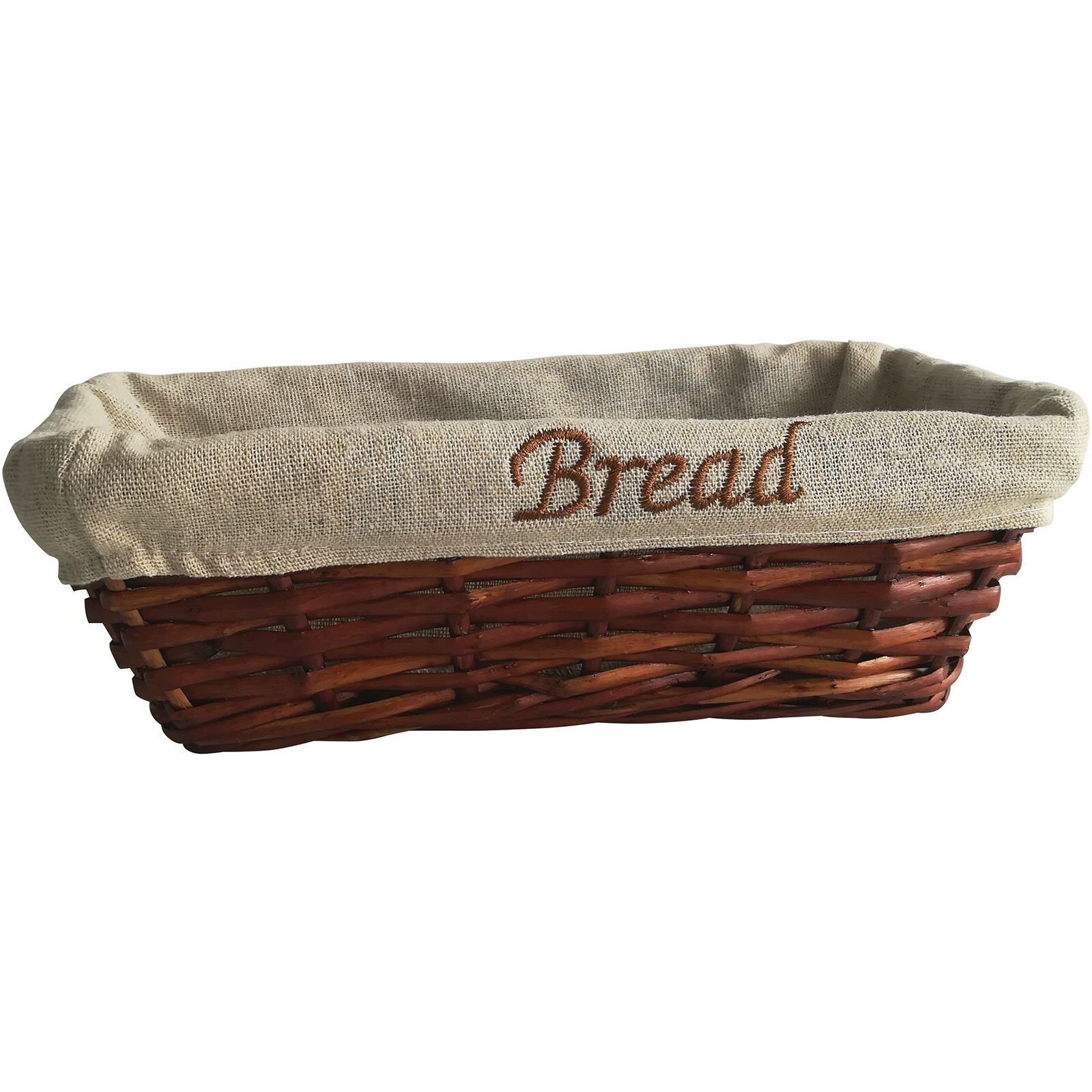 Hasır Bezli Dikdörtgen Ekmek Sepeti 25*12 Cm