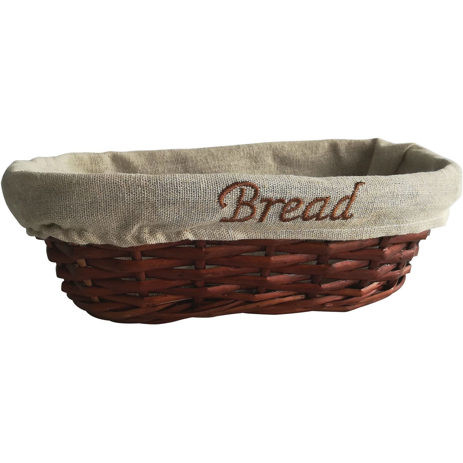 Hasır Bezli Oval Ekmek Sepeti 25*12 Cm