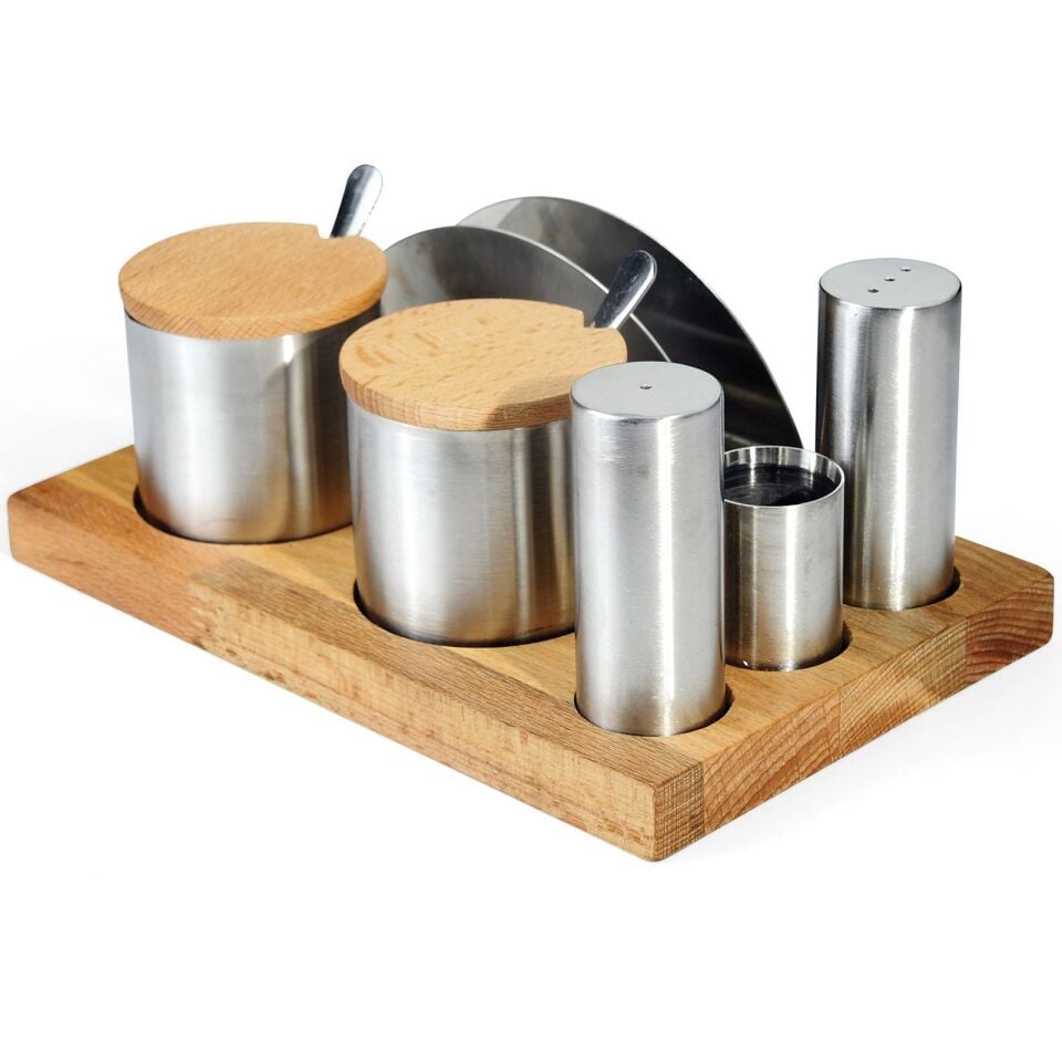 Altılı Tuzluk ve Baharatlık Seti