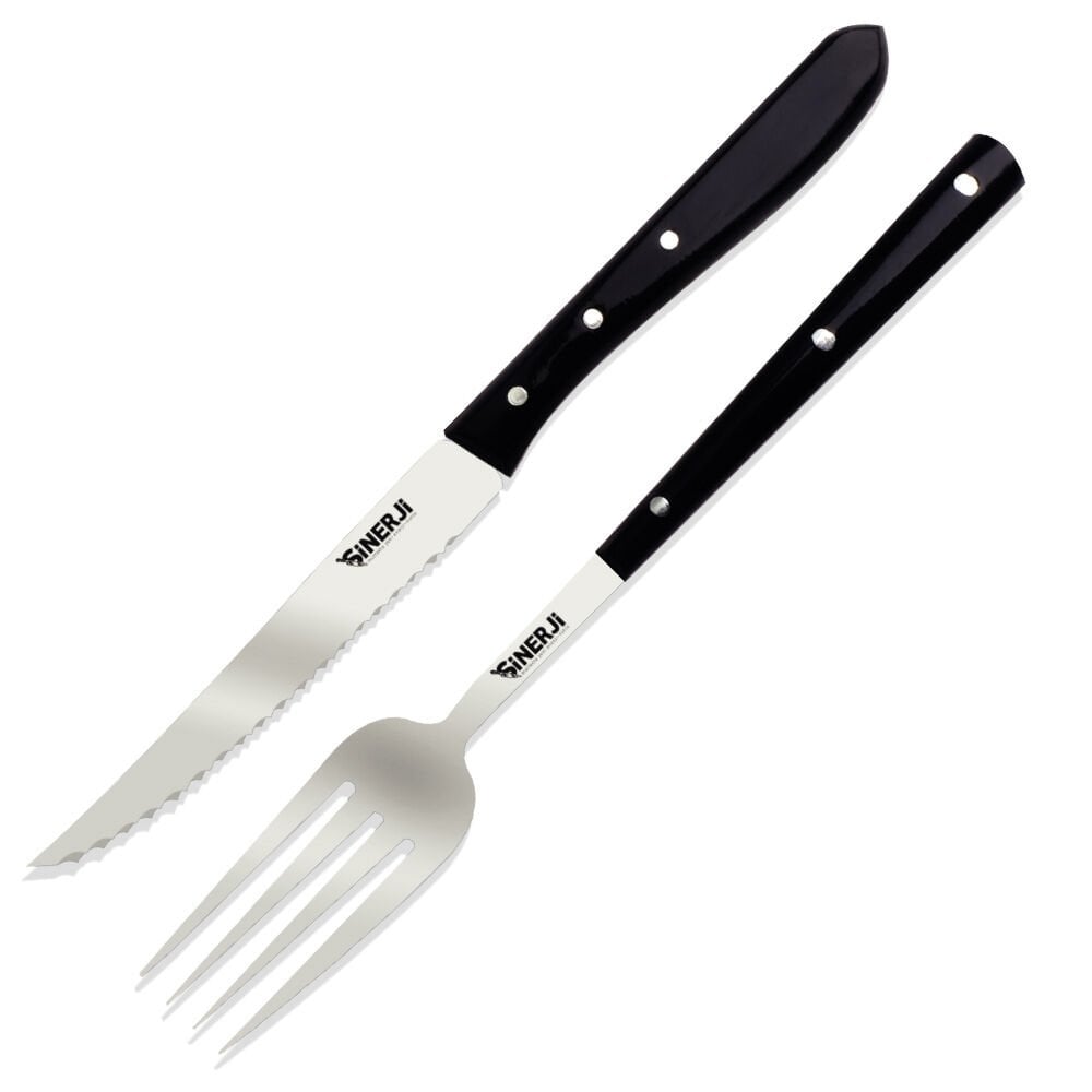 Taş-Mika Saplı Steak Çatal ve Bıçağı