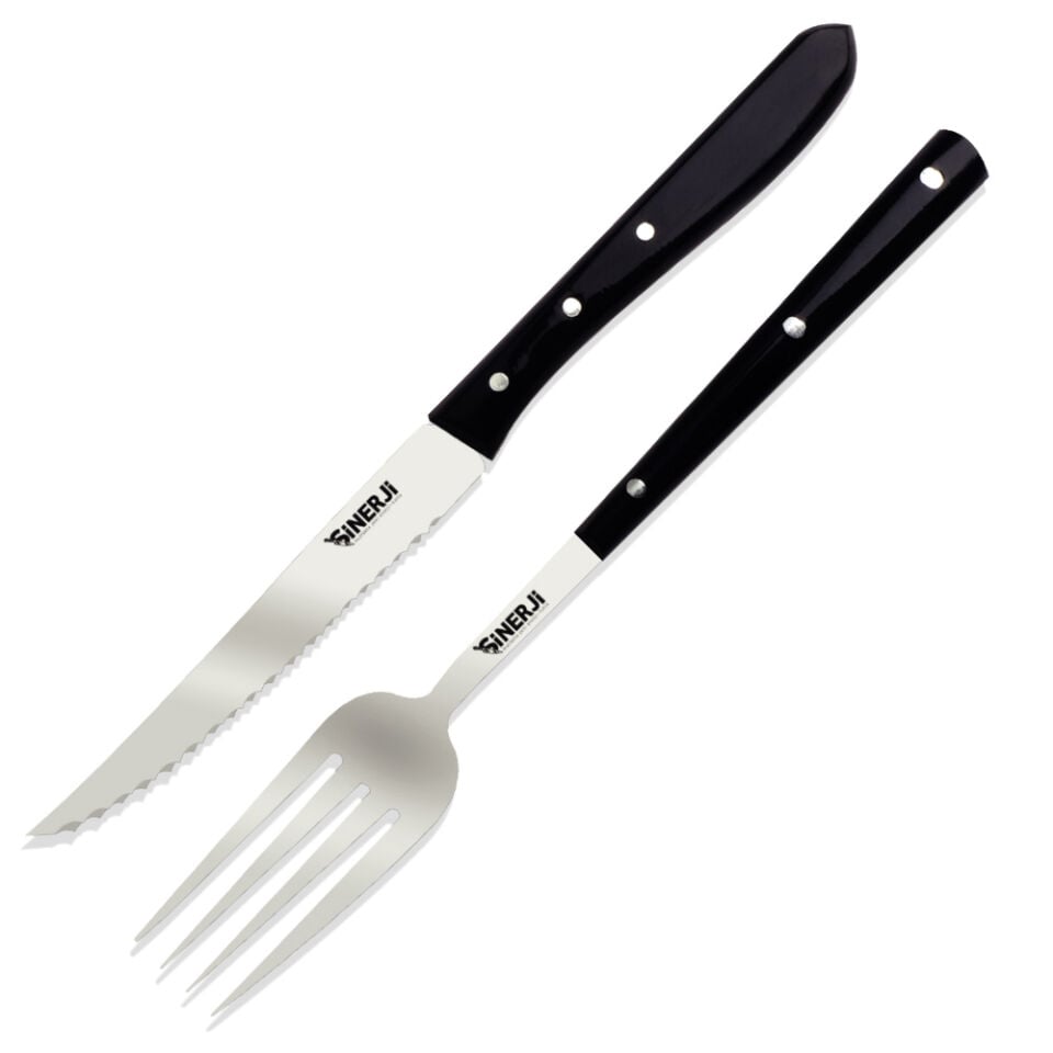 Taş-Mika Saplı Steak Çatal ve Bıçağı