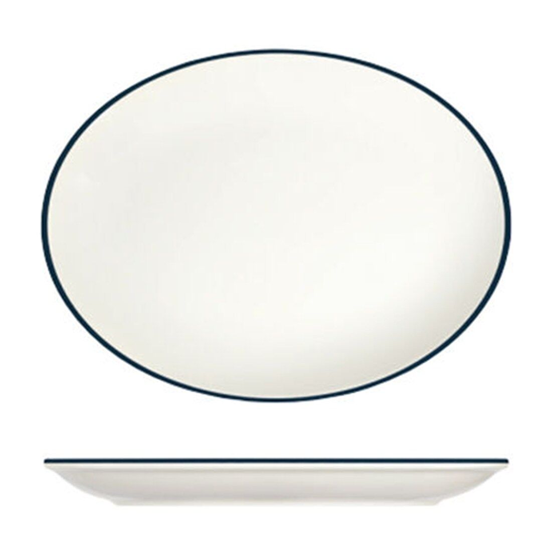 Modest Navy Lona Oval Tabak 33 cm