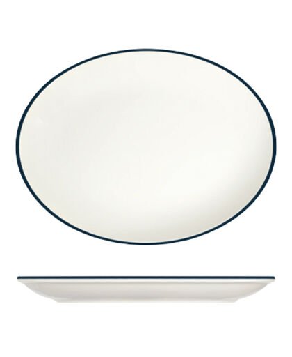 Modest Navy Lona Oval Tabak 36 cm