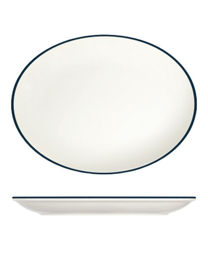 Modest Navy Lona Oval Tabak 36 cm