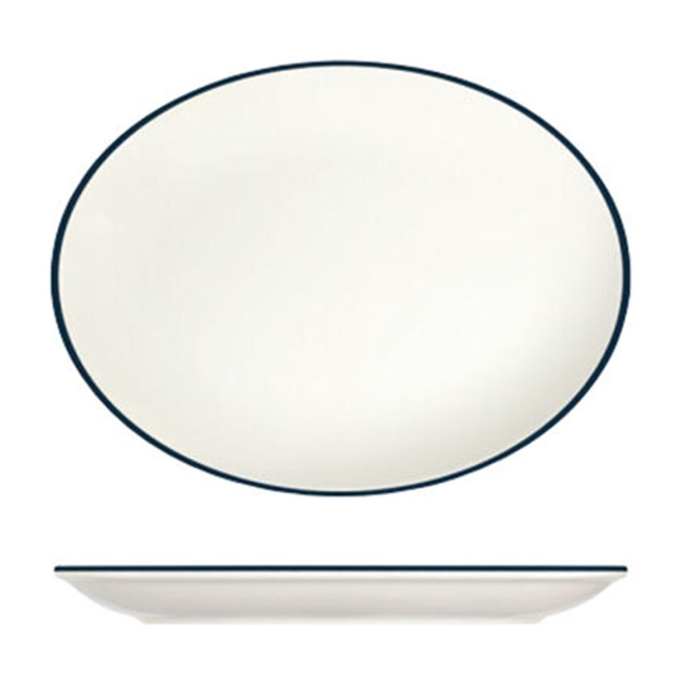 Modest Navy Lona Oval Tabak 36 cm