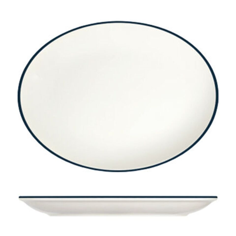 Modest Navy Lona Oval Tabak 36 cm
