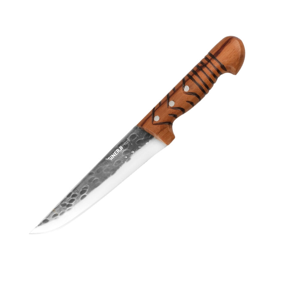 Wooden Saplı Dövme Kasap Bıçağı 16,5 Cm