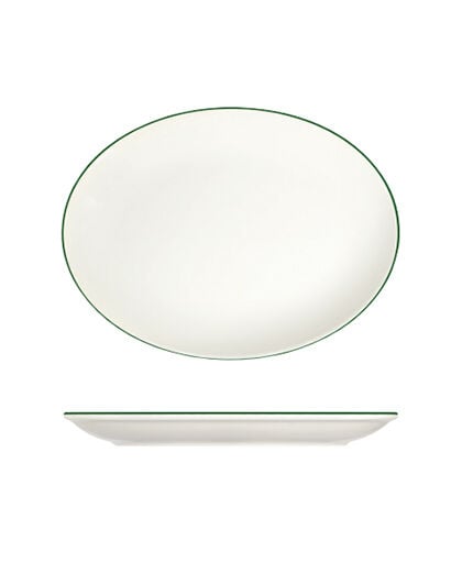 Modest Green Lona Oval Tabak 33 cm