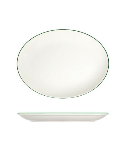 Modest Green Lona Oval Tabak 36 cm