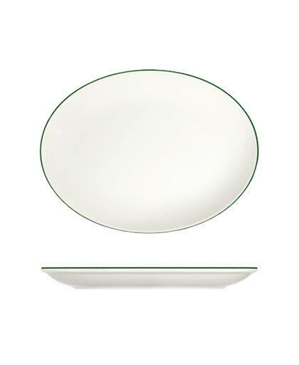 Modest Green Lona Oval Tabak 36 cm