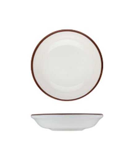 Modest Brown Lona Çukur Tabak 8 cm 35 cc