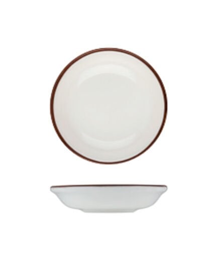 Modest Brown Lona Çukur Tabak 8 cm 35 cc