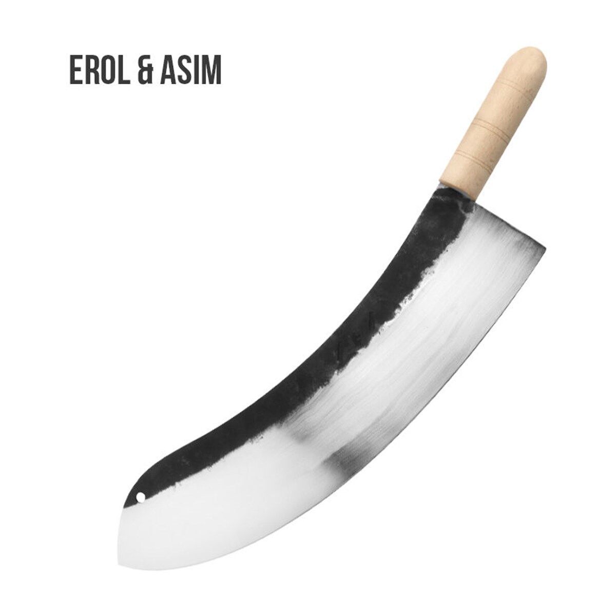 Ahşap Saplı Karbon Çelik Zırh 30 Cm