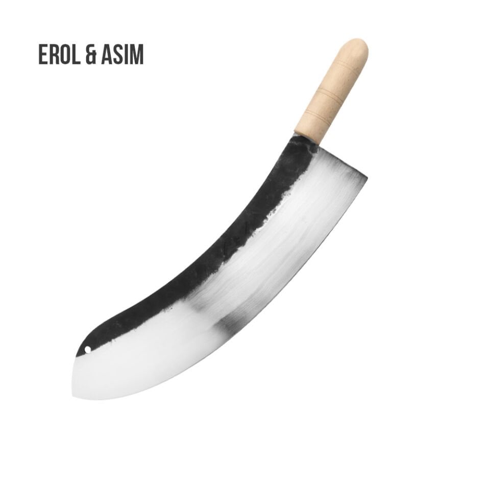 Ahşap Saplı Karbon Çelik Zırh 30 Cm