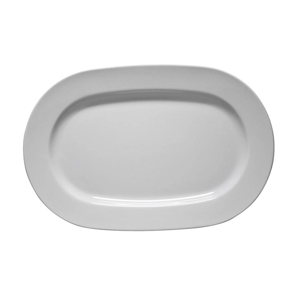 Frig Otel Dekorsuz Kayık Tabak 28 Cm