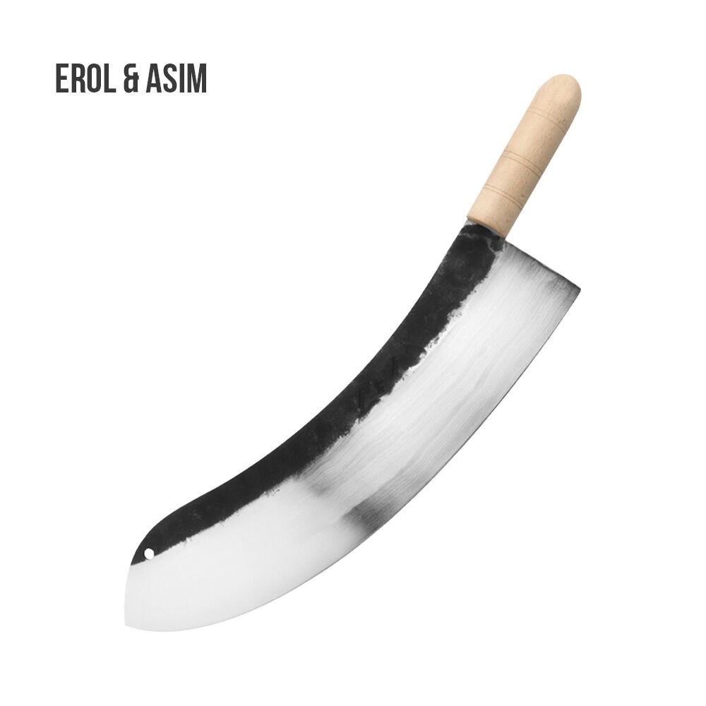 Ahşap Saplı Karbon Çelik Zırh 45 Cm