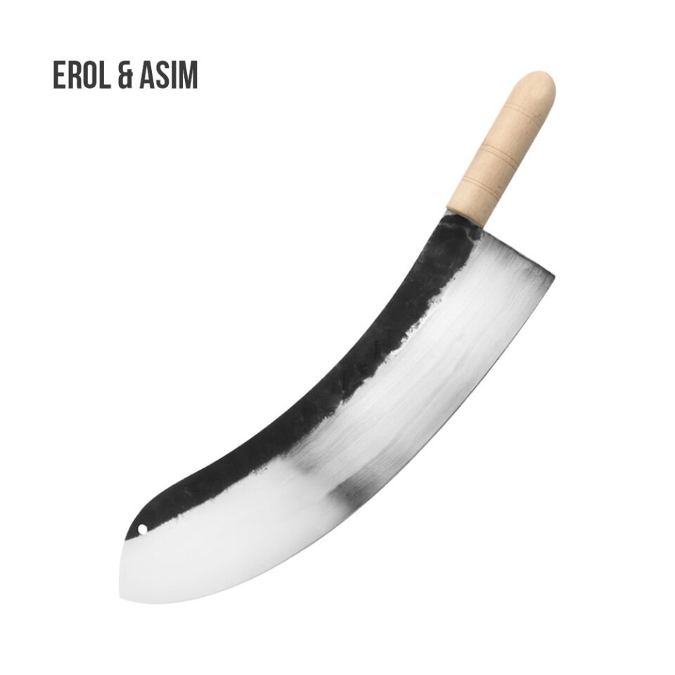 Ahşap Saplı Karbon Çelik Zırh 45 Cm