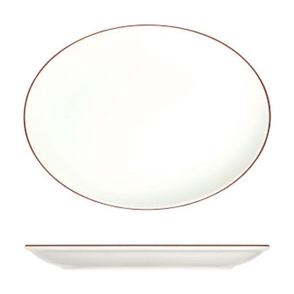 Modest Brown Lona Oval Tabak 33 cm