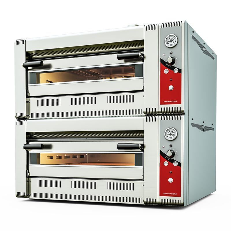 Venarro Dreay Gazlı Çift Katlı Pizza Fırını Ø 34*6+8