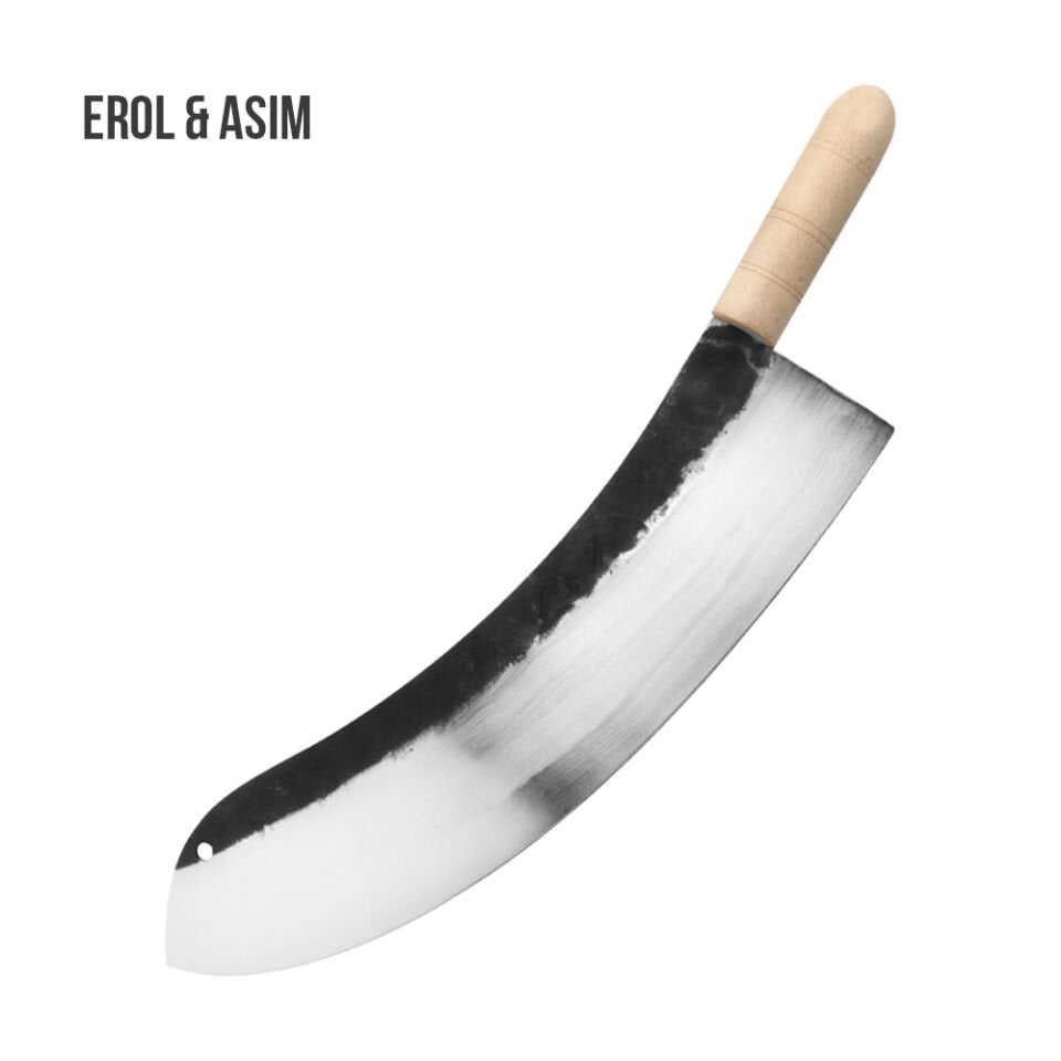 Ahşap Saplı Karbon Çelik Zırh 50 Cm