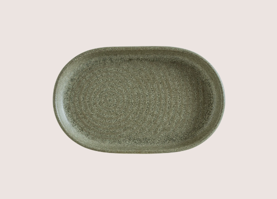 Adelfa Ripple Oval Tabak 15 Cm