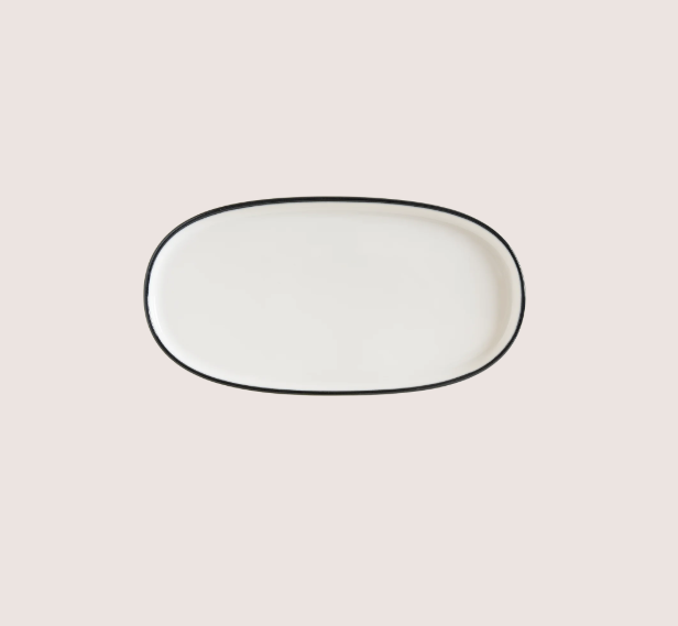 Linea Black Hygge Oval Tabak 25 Cm