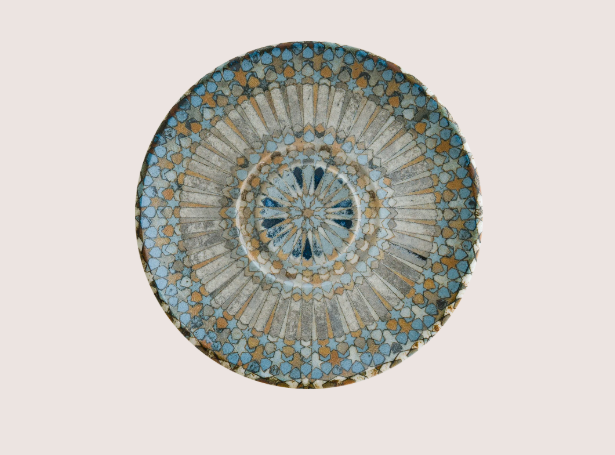 Luca Mozaik 19Cm kahve fincan tabağı