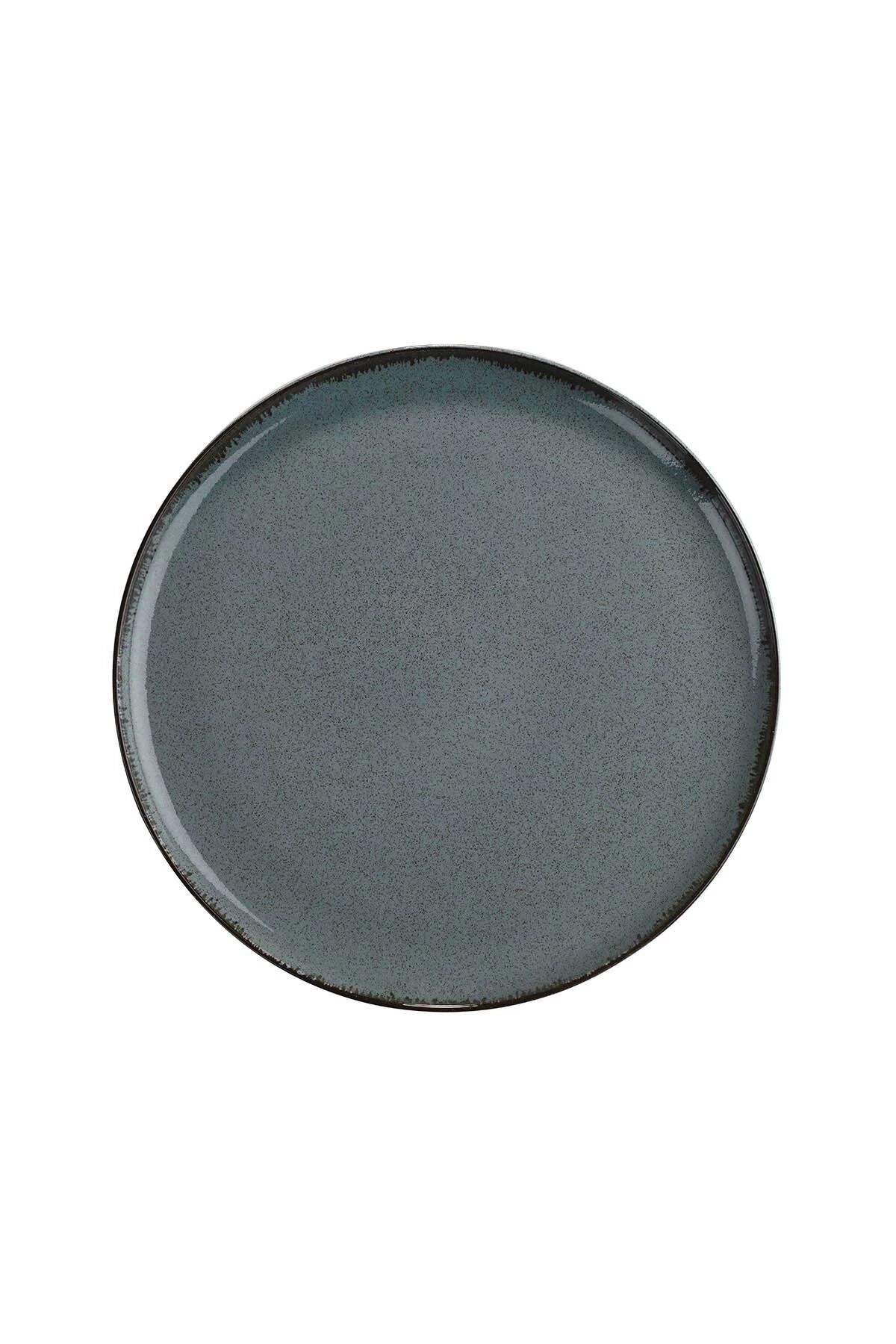 Moderna Mavi Düz Tabak 24 Cm
