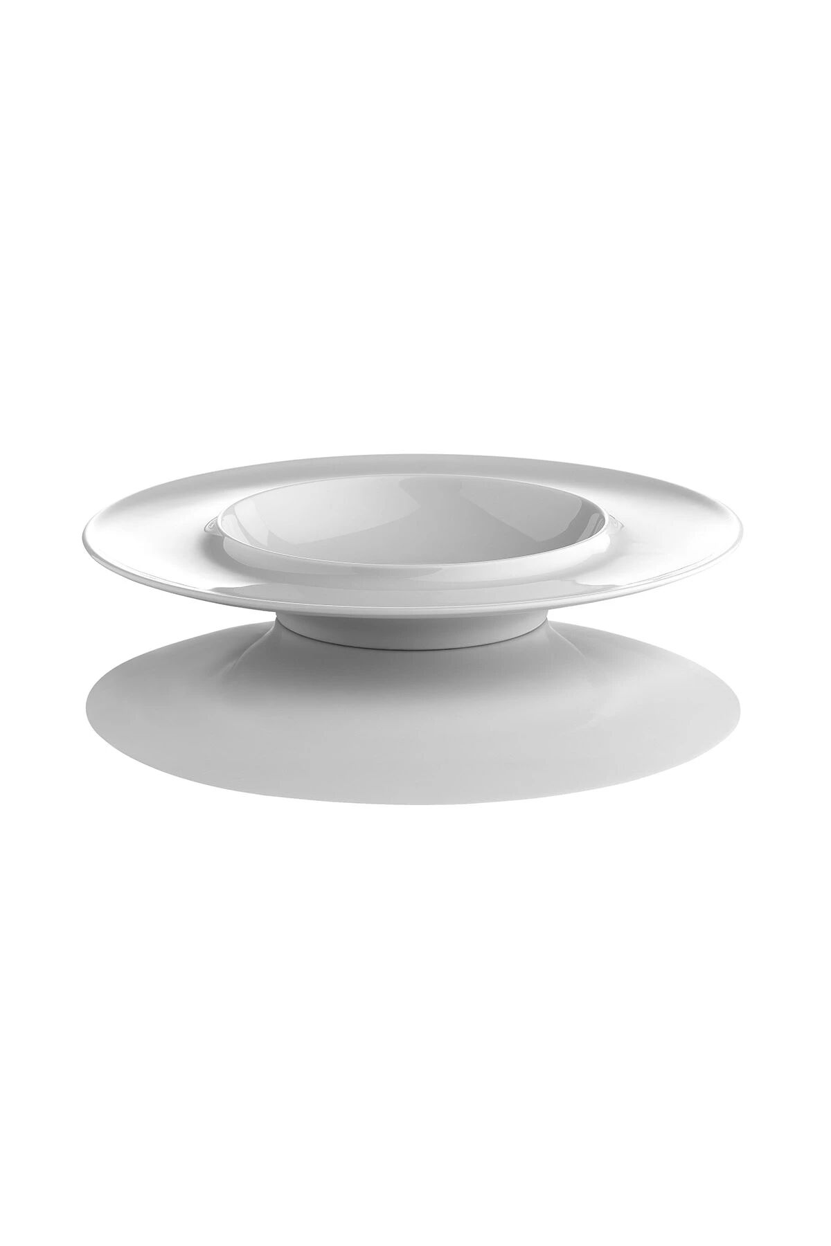 Ala  Dekorsuz Çukur Tabak 22 Cm