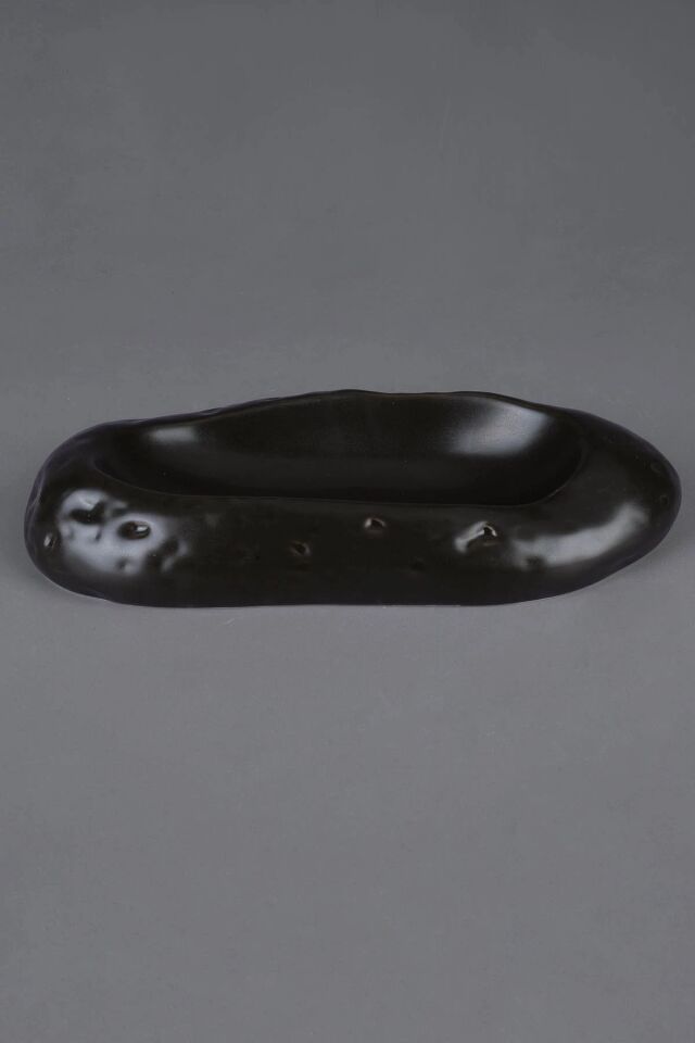 Nori Kayık Tabak Mat Siyah 24 Cm