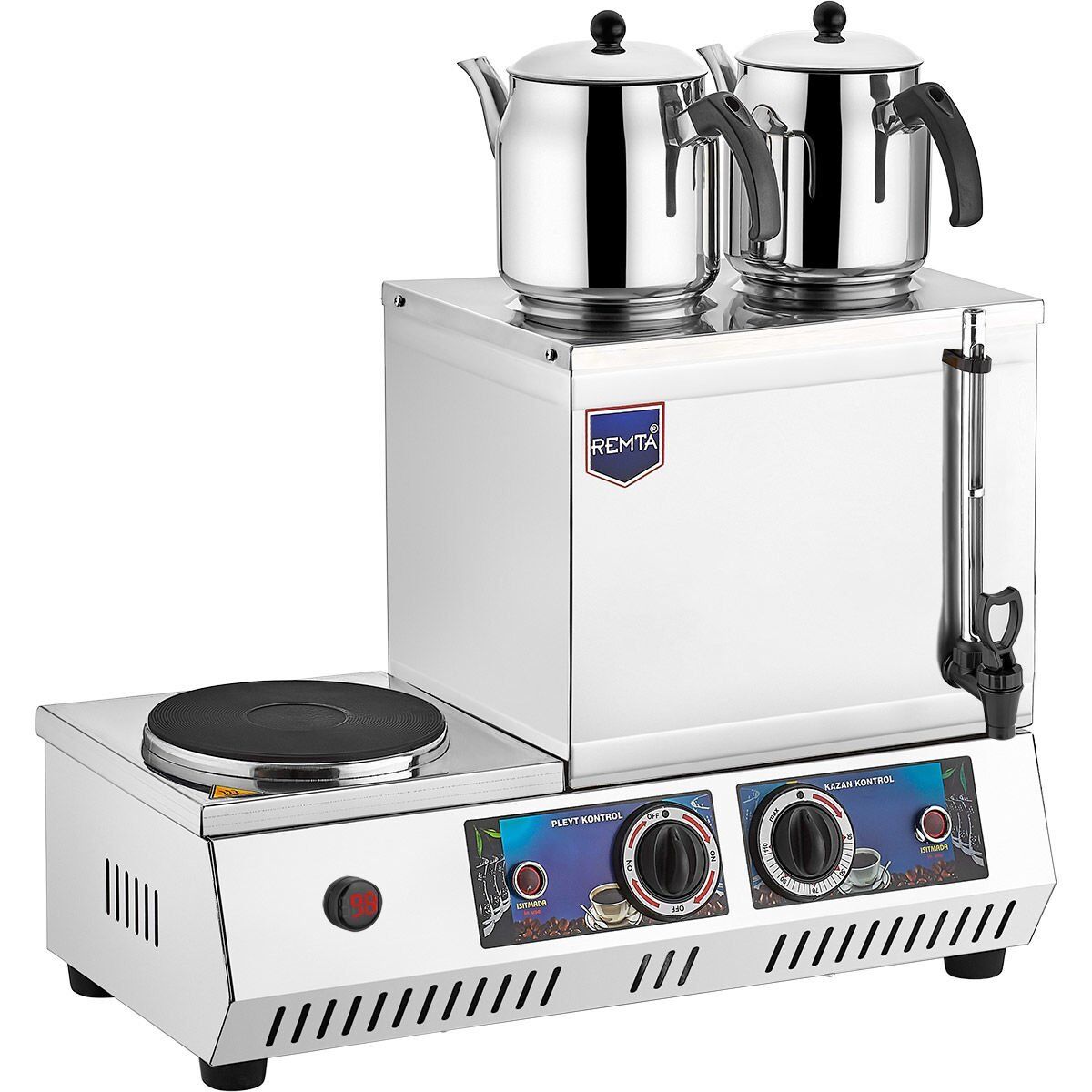Remta 20 Model Çift Demlikli Elektrikli Çay Ocağı 14 lt - K31(A)